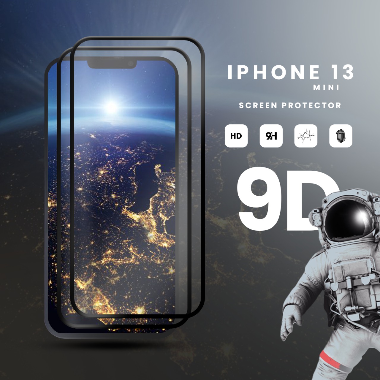 2-PACK iPhone 13 MINI - Härdat Glas 9H - Super Kvalitet 3D Skärmskydd