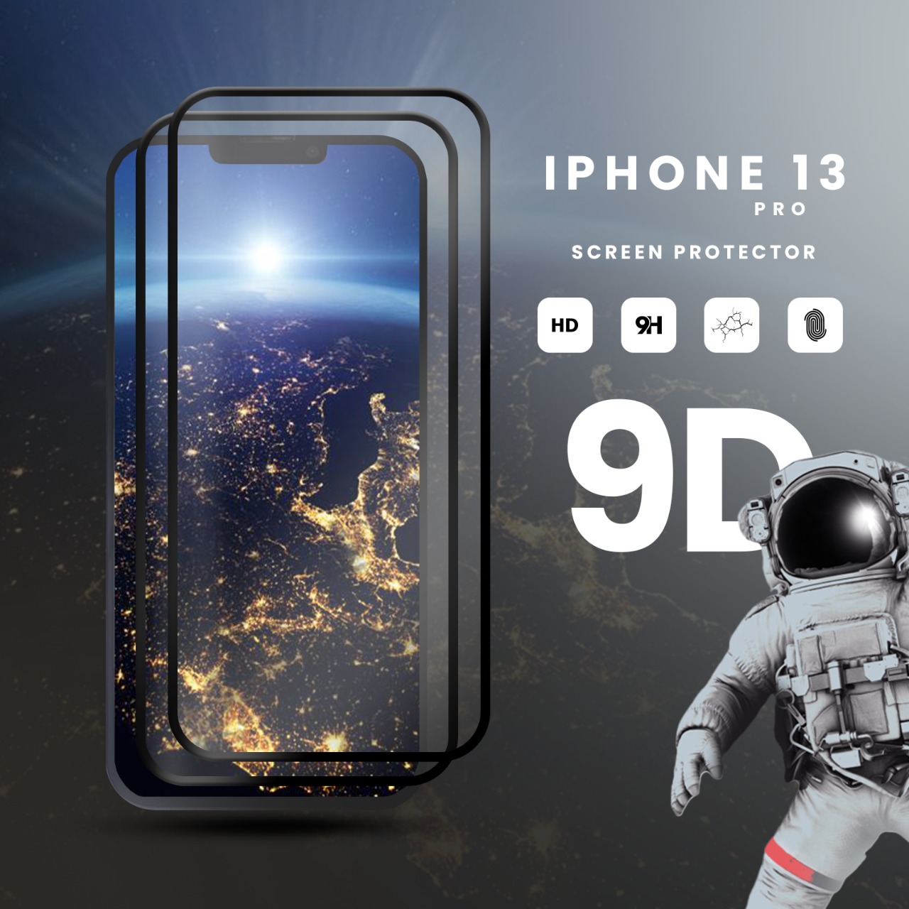 2-PACK iPhone 13 PRO - Härdat Glas 9H - Super Kvalitet 3D Skärmskydd
