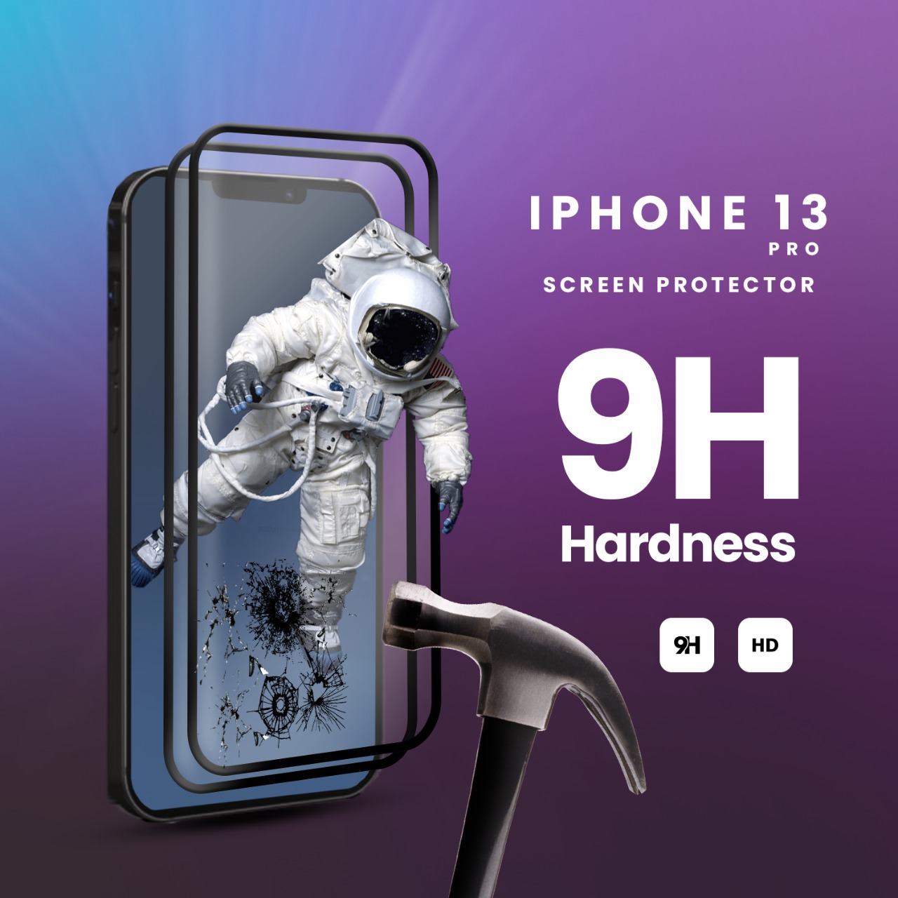 2-PACK iPhone 13 PRO - Härdat Glas 9H - Super Kvalitet 3D Skärmskydd