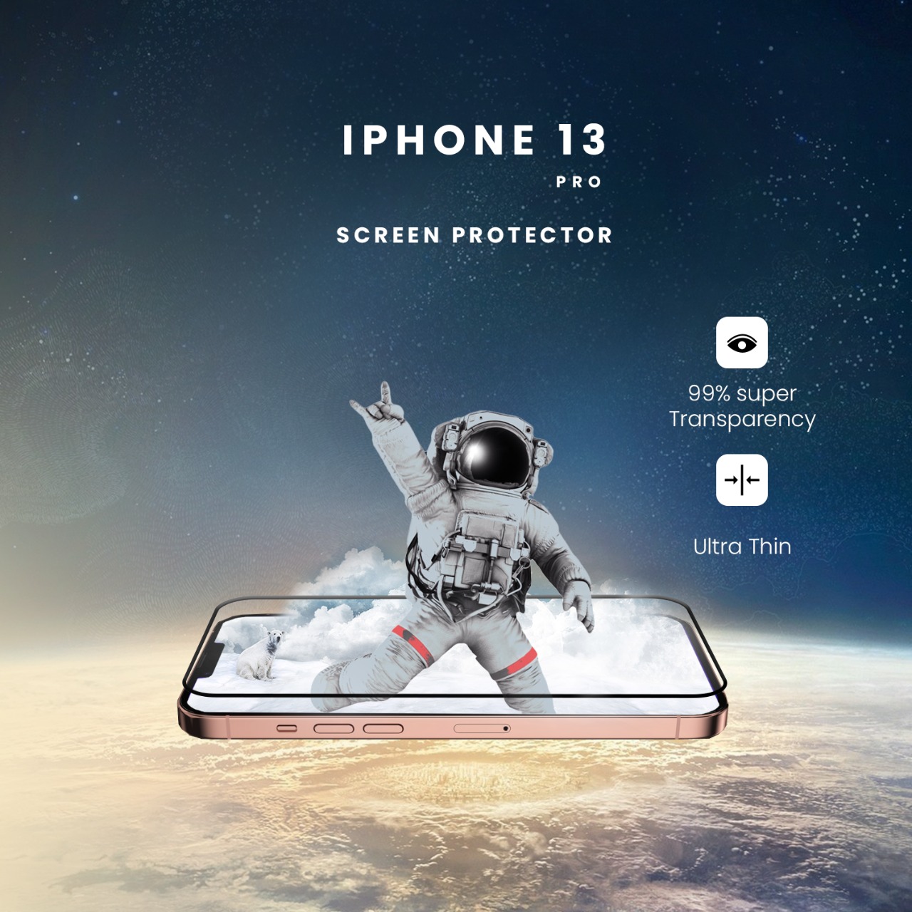 iPhone 13 PRO - Härdat Glas 9H - Super Kvalitet 3D Skärmskydd