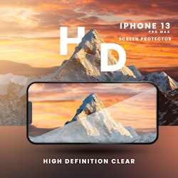 iPhone 13 PRO MAX  - Härdat Glas 9H - Super Kvalitet 3D Skärmskydd