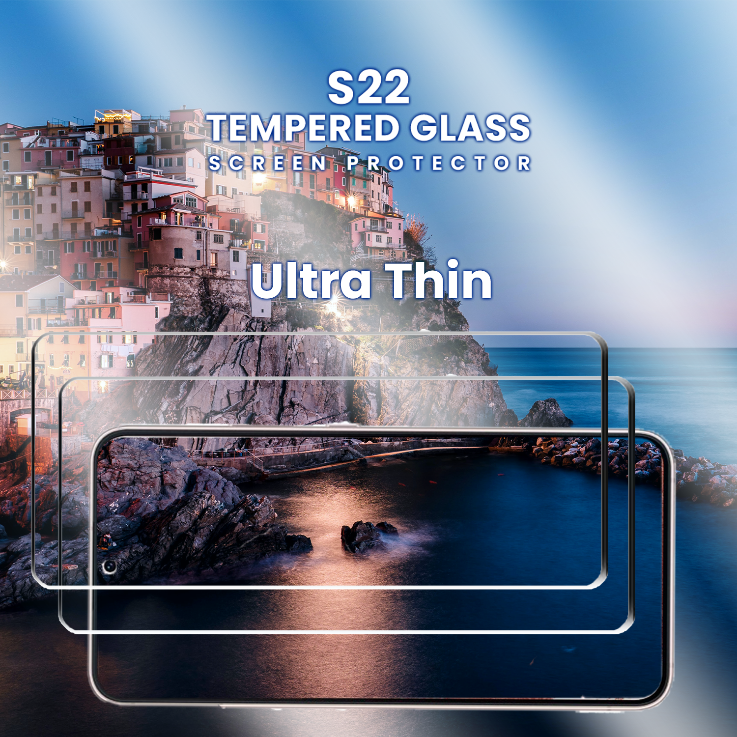 2-PACK Samsung S22 - 9H Härdat Glass - 3D Super Kvalitet