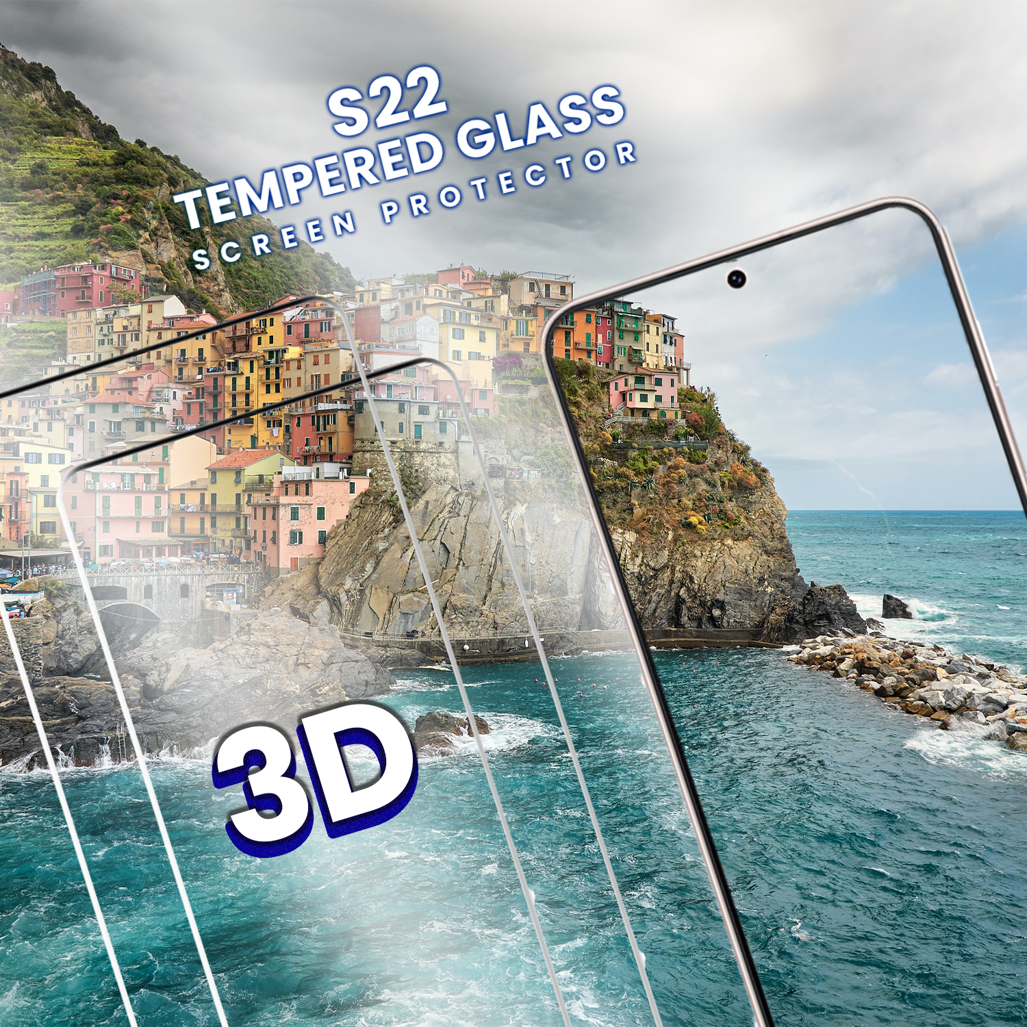 2-PACK Samsung S22 - 9H Härdat Glass - 3D Super Kvalitet