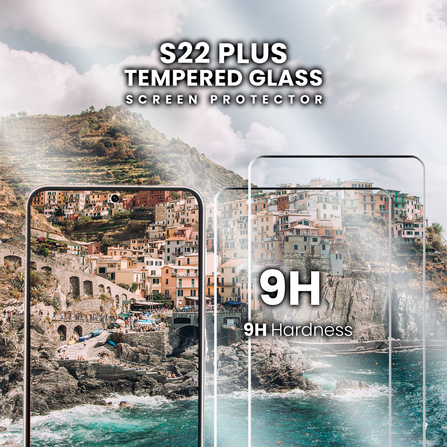 2-PACK Samsung S22 PLUS - 9H Härdat Glass - 3D Super Kvalitet