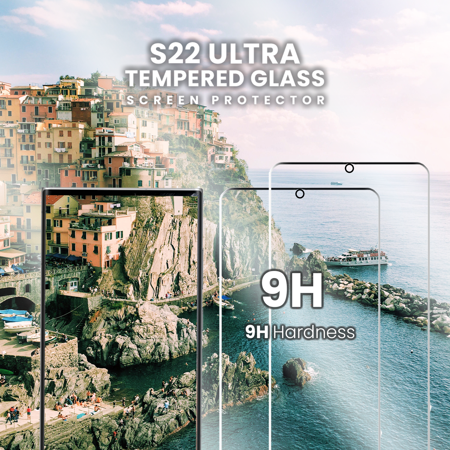 2-PACK Samsung S22 ULTRA - 9H Härdat Glass - 3D Super Kvalitet