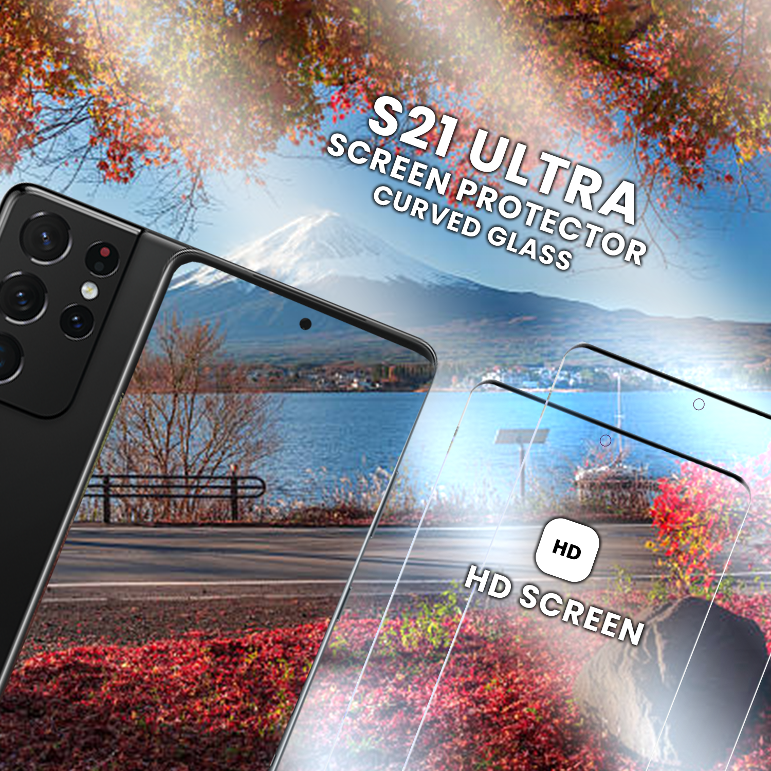 2-pack Samsung Galaxy S21 Ultra - Härdat Glas 9H - Super Kvalitet 3D