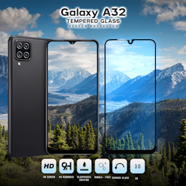 Samsung Galaxy A32 - Härdat Glas 9H-Super Kvalitet 3D Skärmskydd
