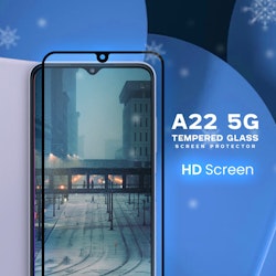 Samsung Galaxy A22 5G - Härdat glas 9H - Super kvalitet 3D
