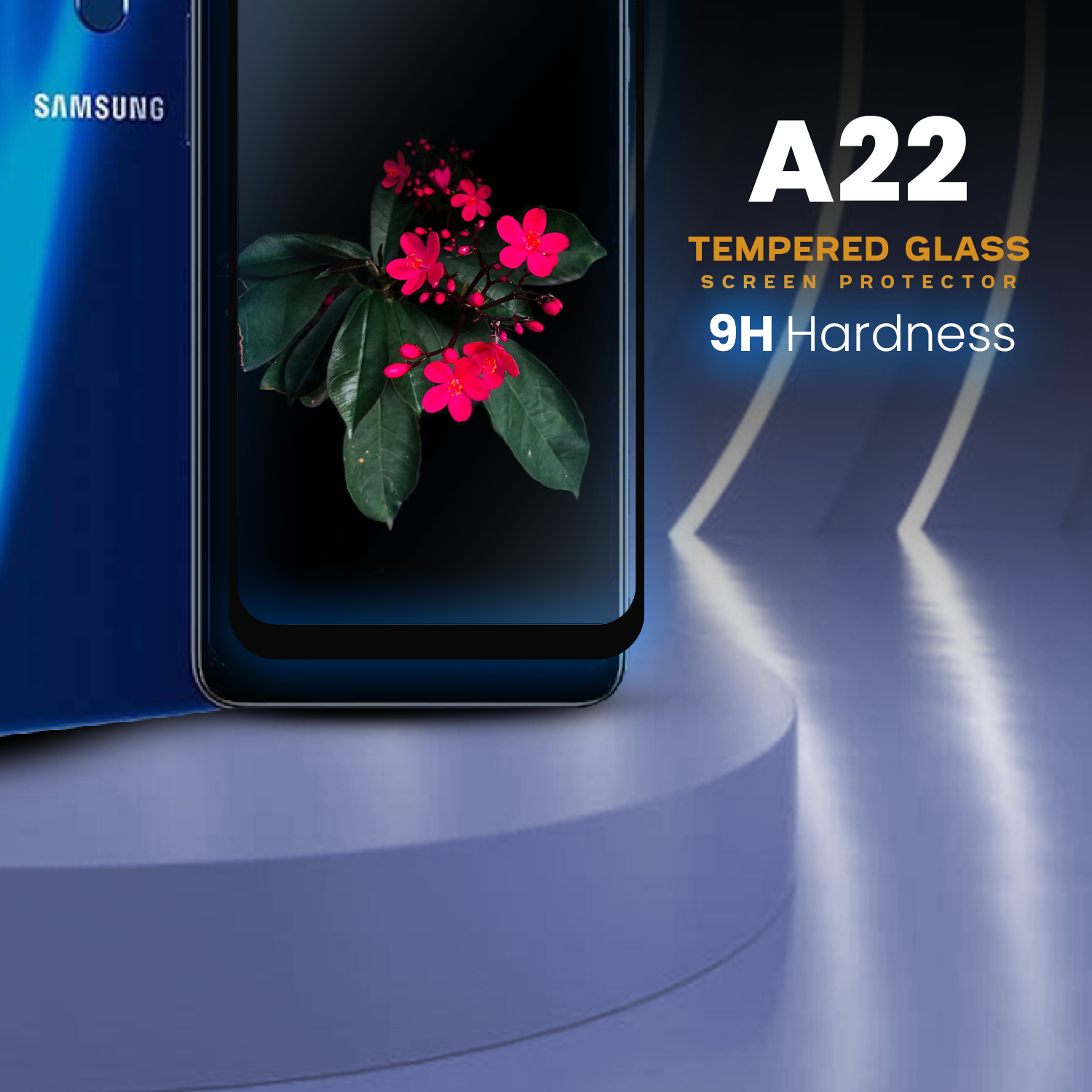 Samsung Galaxy A22 - Härdat glas 9H - Super kvalitet 3D