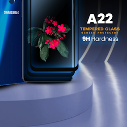 2-pack Samsung Galaxy A22 - Härdat glas 9H - Super kvalitet 3D