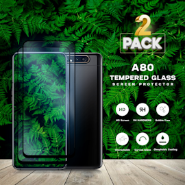 2-pack Samsung Galaxy A80 - Härdat glas 9H-Super kvalitet 3D Skärmskydd