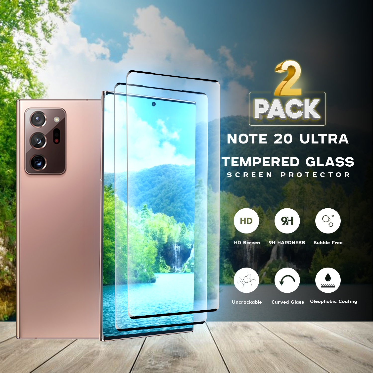 2-PACK Samsung Galaxy Note 20 Ultra - Härdat glas 9H - Super kvalitet