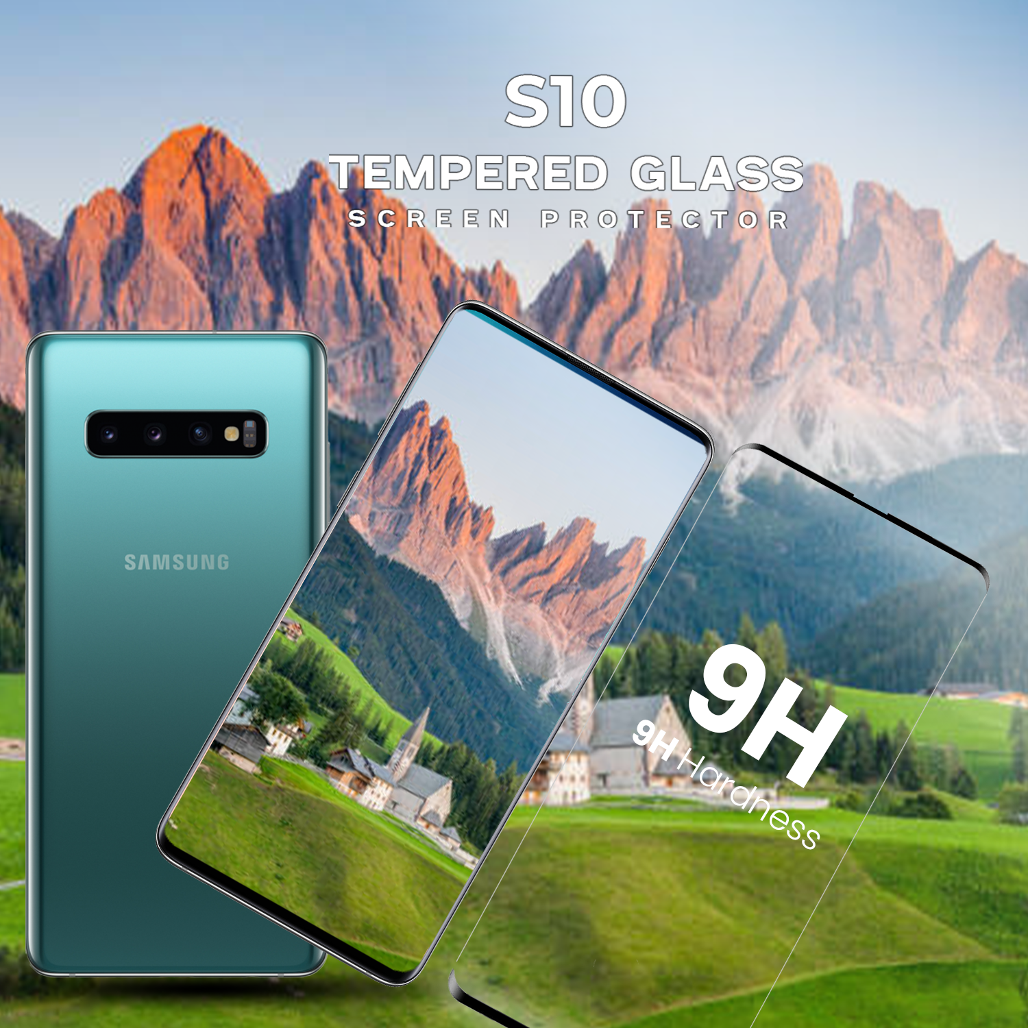Samsung Galaxy S10 - Härdat glas 9H – Super kvalitet 3D