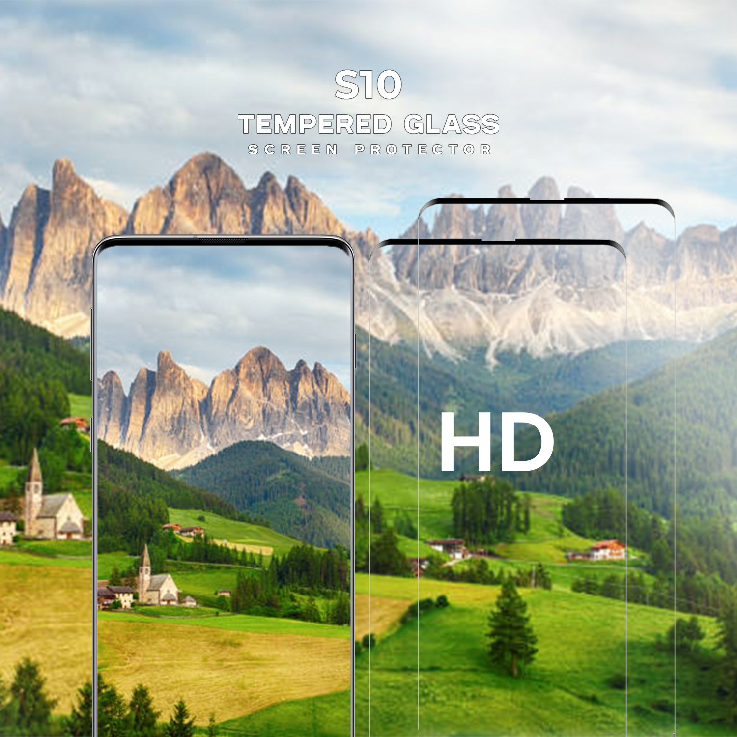 2-PACK Samsung Galaxy S10 - Härdat glas 9H – Super kvalitet 3D