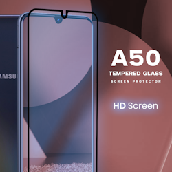 Samsung Galaxy A50 - Härdat glas 9H - Super kvalitet 3D