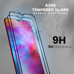 2-PACK Samsung Galaxy A20e -Härdat Glas 9H-Super Kvalitet 3D Skärmskydd