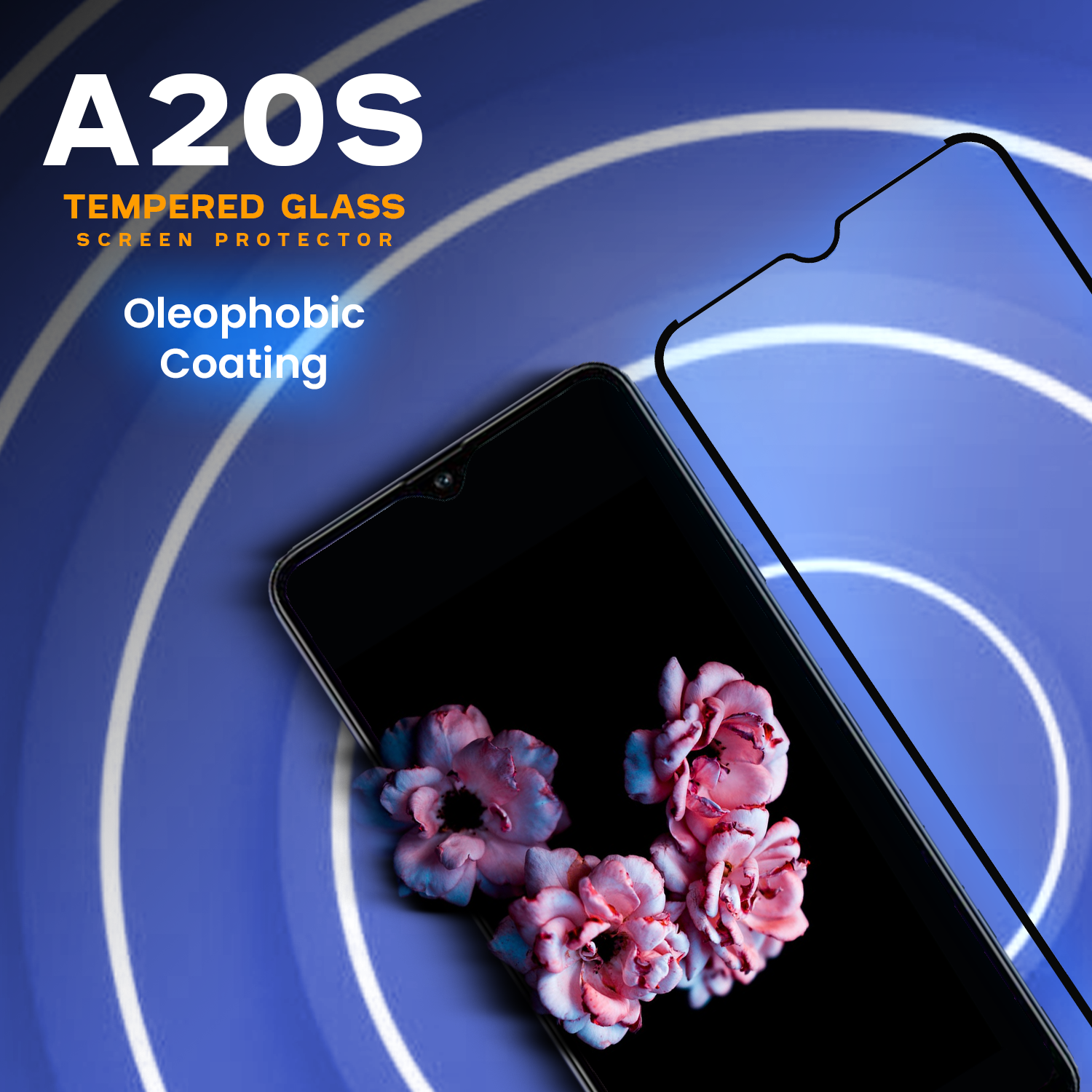 Samsung Galaxy A20s -Härdat Glas 9H-Super Kvalitet 3D Skärmskydd