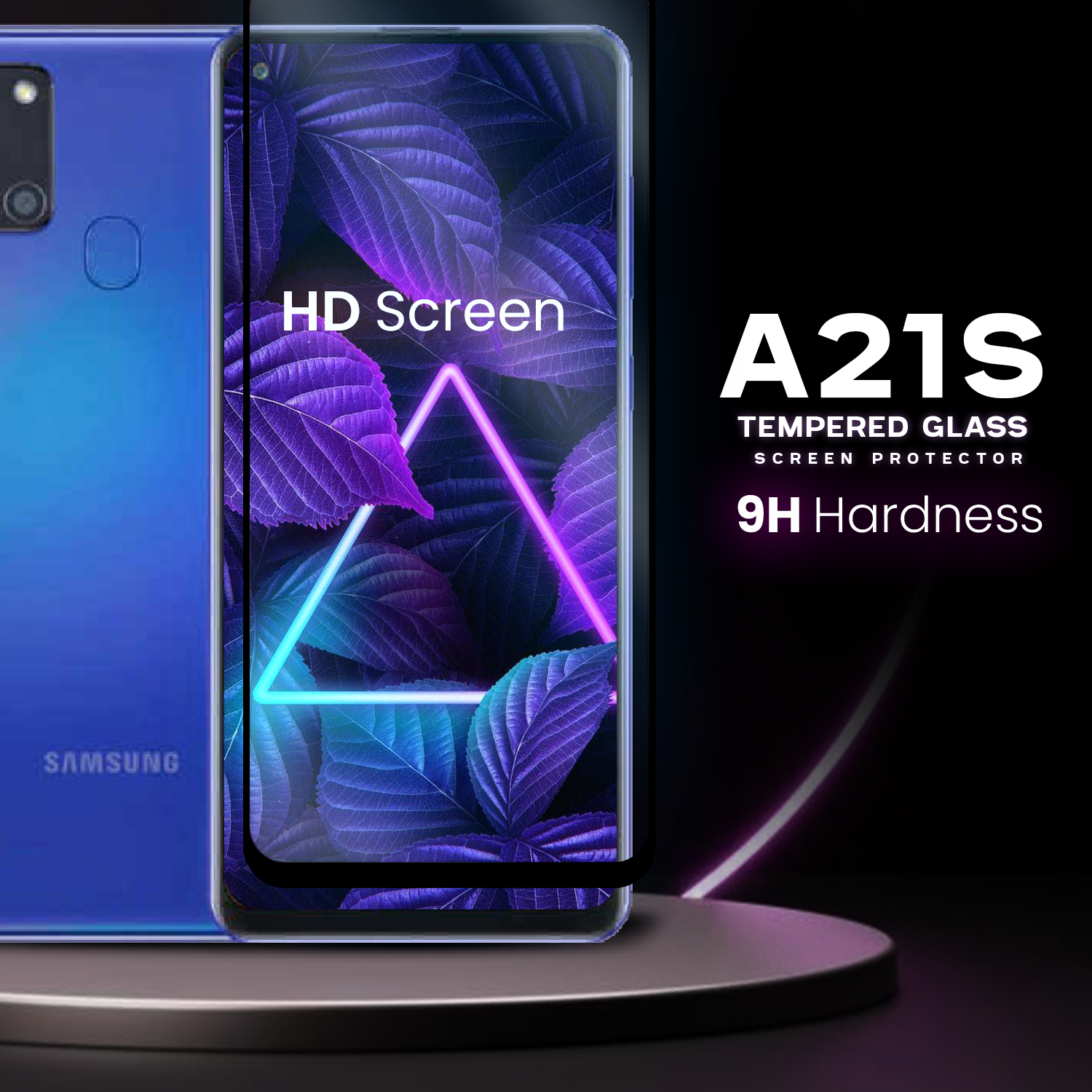 Samsung Galaxy A21s -Härdat Glas 9H-Super Kvalitet 3D Skärmskydd