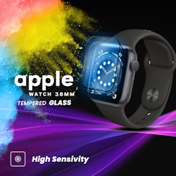 2-PACK Apple Watch 38mm – Härdat glas 9H – Super kvalitet 3D Skärmskydd