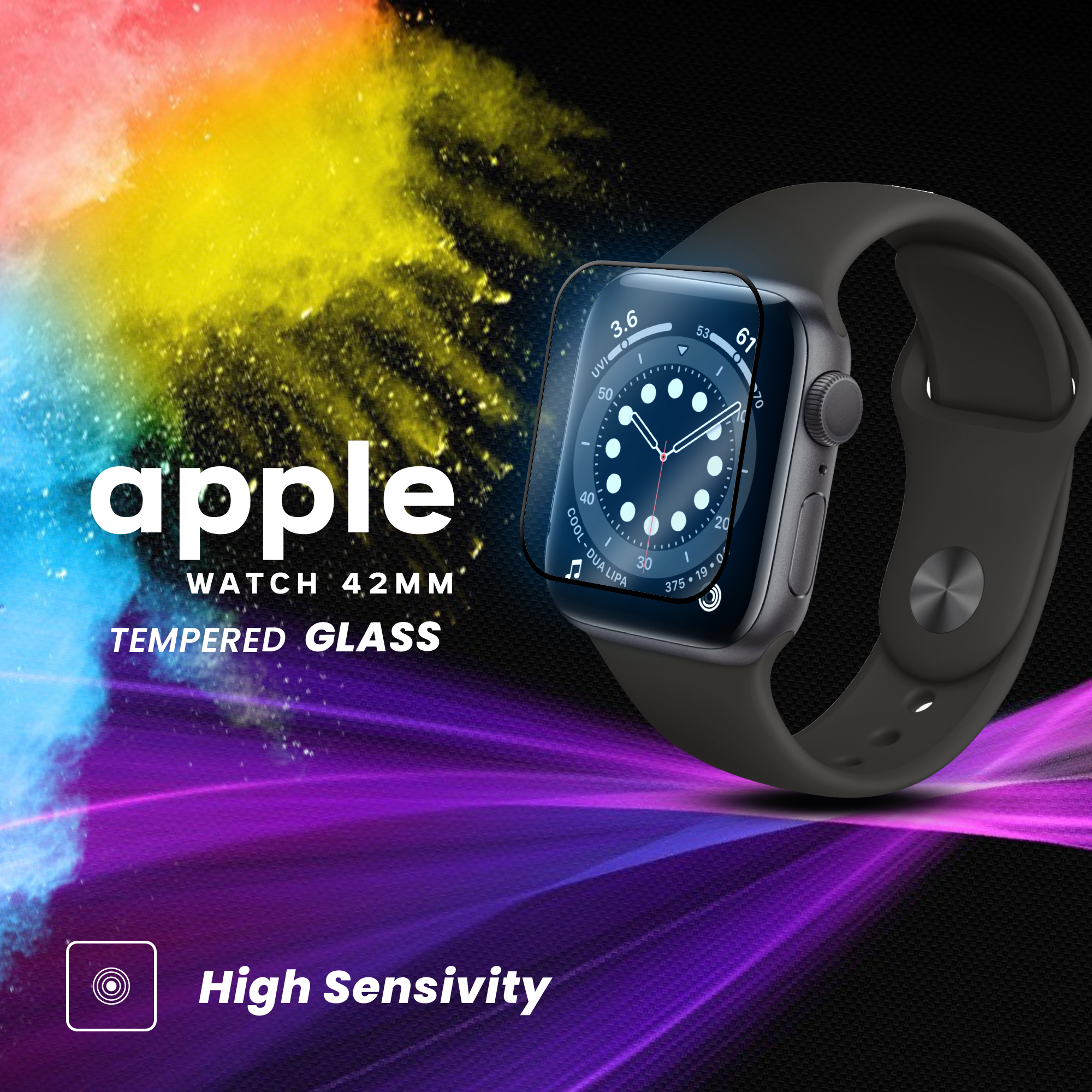 Apple Watch 42mm – Härdat glas 9H – Super kvalitet 3D Skärmskydd