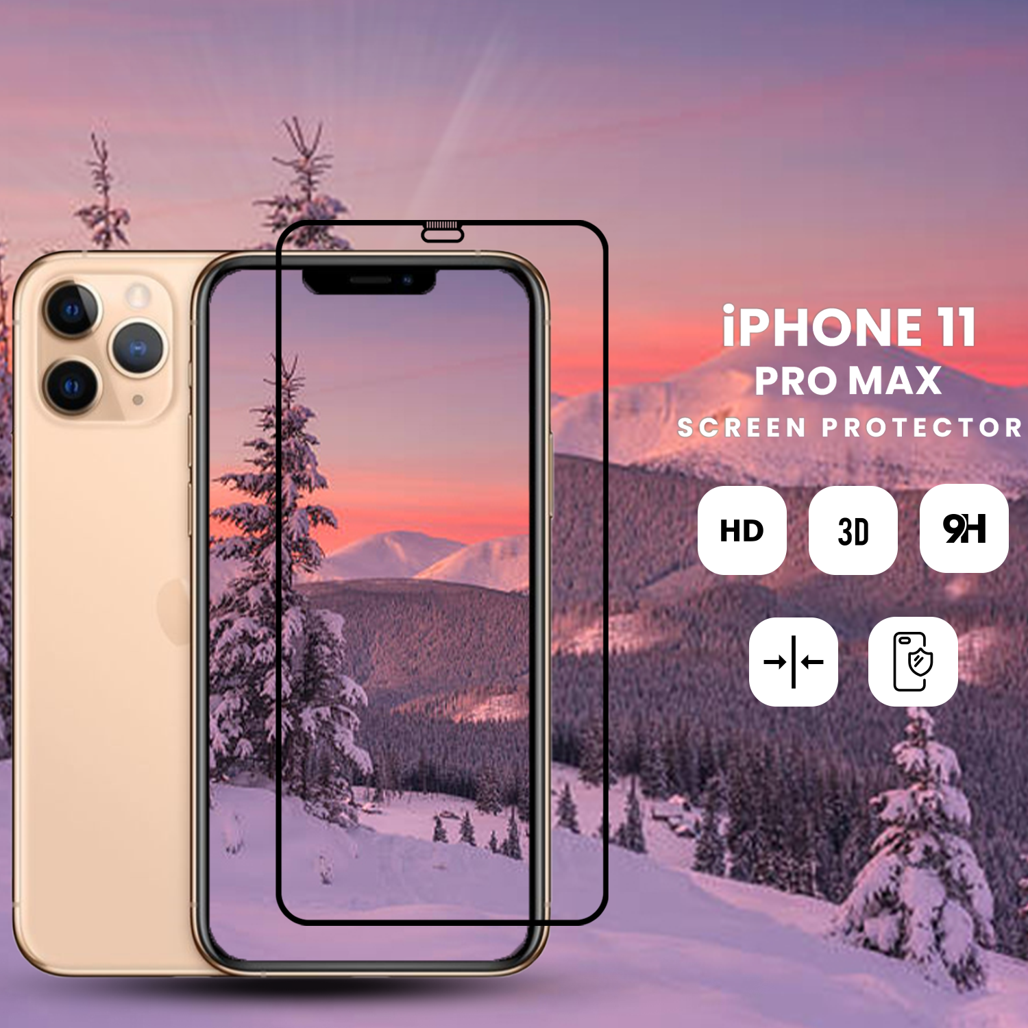 Iphone 11 Pro Max- 9H Härdat Glass - Top Kvalitet
