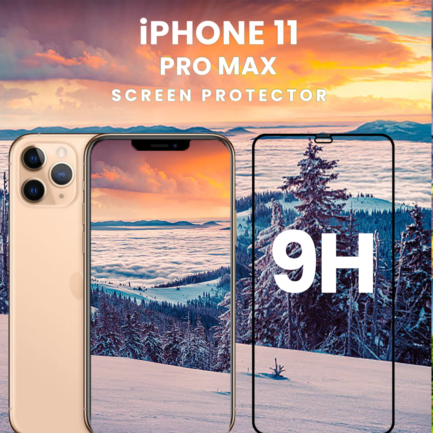 Iphone 11 Pro Max- 9H Härdat Glass - Top Kvalitet