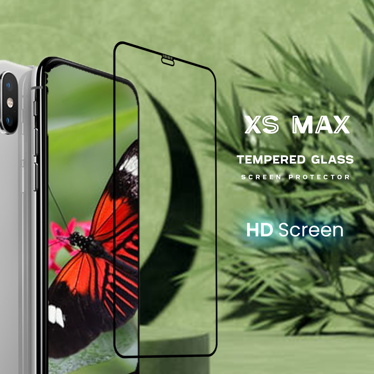 iPhone XS Max - 9H Härdat Glass - Super kvalitet 3D Skärmskydd