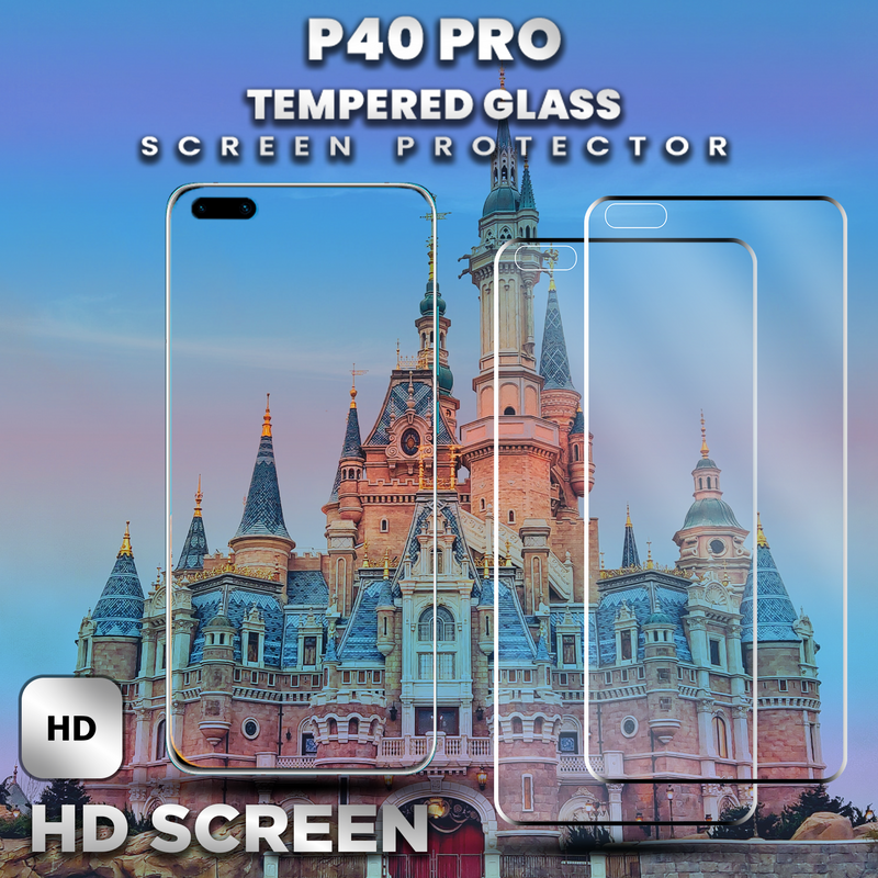 2 Pack Huawei P40 Pro - Härdat glas 9H – 3D Super kvalitet