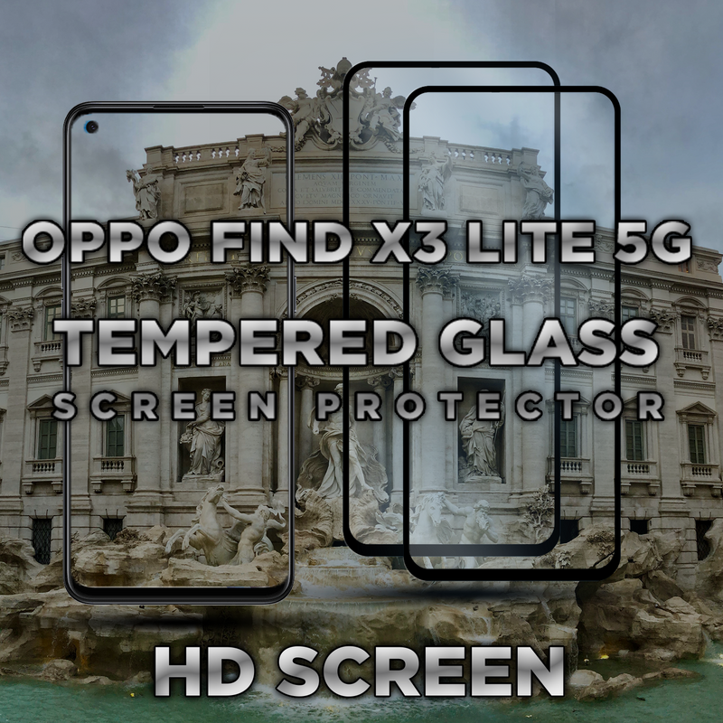 2 Pack OPPO FIND X3 LITE 5G - 9H Härdat Glass - Super kvalitet 3D