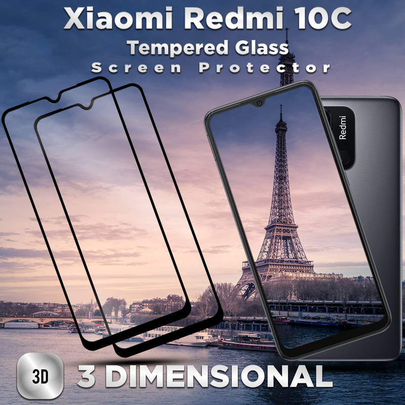 2 Pack Xiaomi Redmi 10C - 9H Härdat Glass - Super kvalitet 3D