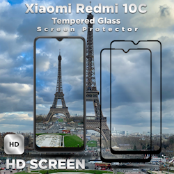 2 Pack Xiaomi Redmi 10C - 9H Härdat Glass - Super kvalitet 3D