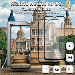 2 Pack Xiaomi Redmi 10 5G - 9H Härdat Glass - Super kvalitet 3D