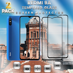 2 Pack Xiaomi Redmi 9A - 9H Härdat Glass - Super kvalitet 3D