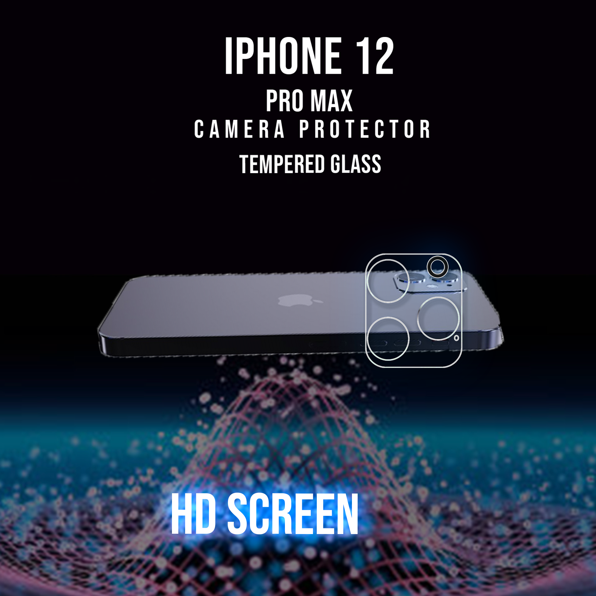Iphone 12 Pro Max Linsskydd  - 9H Härdat glas - Super kvalitet