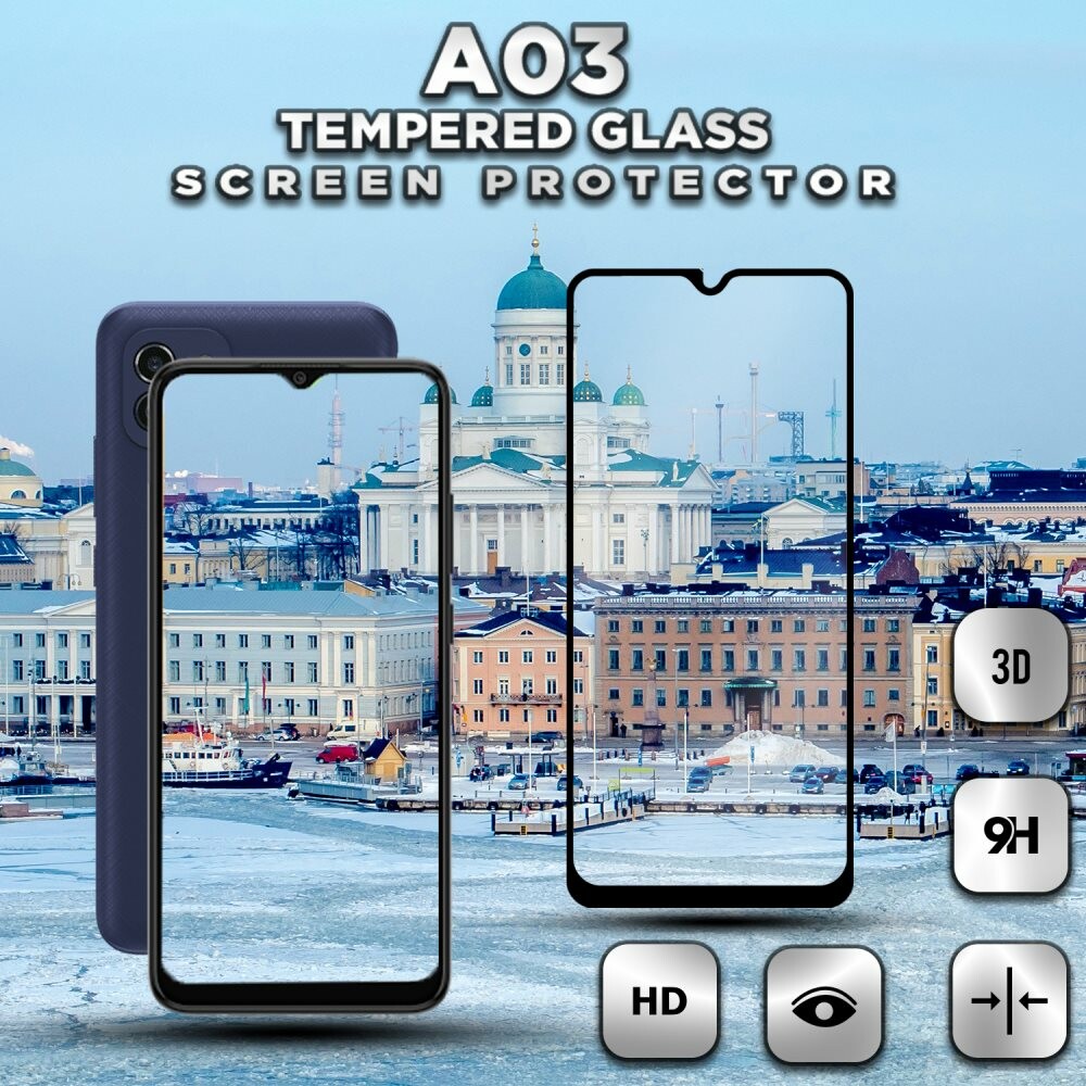 Samsung Galaxy A03 - Härdat Glas 9H - Super Kvalitet 3D Skärmskydd