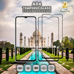 2-Pack Samsung Galaxy A04 - Härdat Glas 9H - Super Kvalitet 3D Skärmskydd