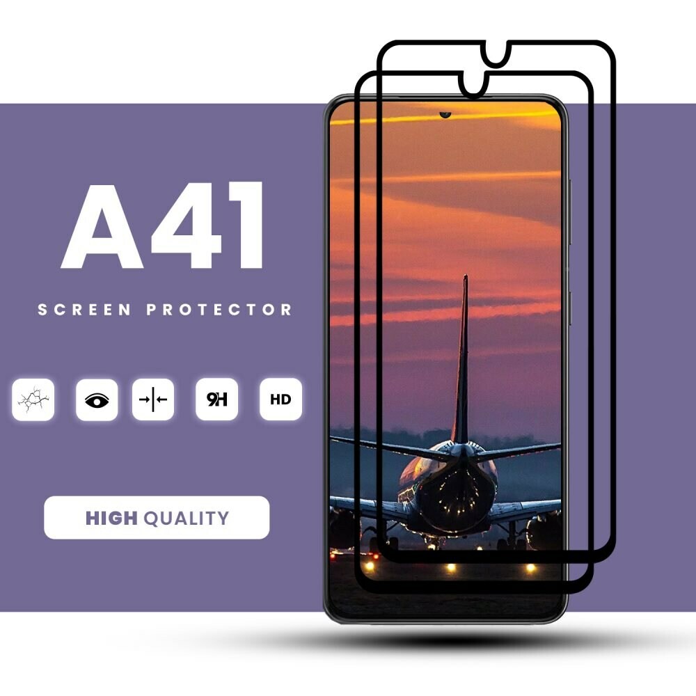 2 Pack Samsung Galaxy A41 - Härdat Glas 9H - Super kvalitet 3D Skärmskydd