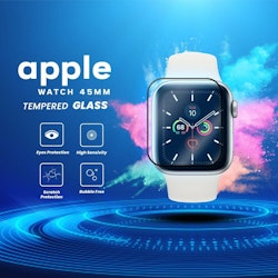 Apple Watch 45mm – Härdat glas 9H – Super kvalitet 3D Skärmskydd