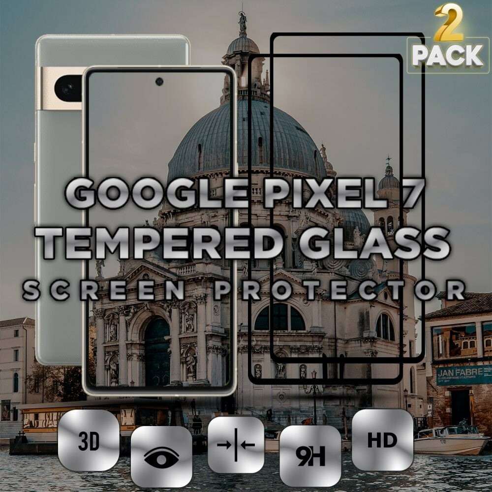2-Pack Google Pixel 7 - Härdat Glas 9H - Super kvalitet 3D Skärmskydd