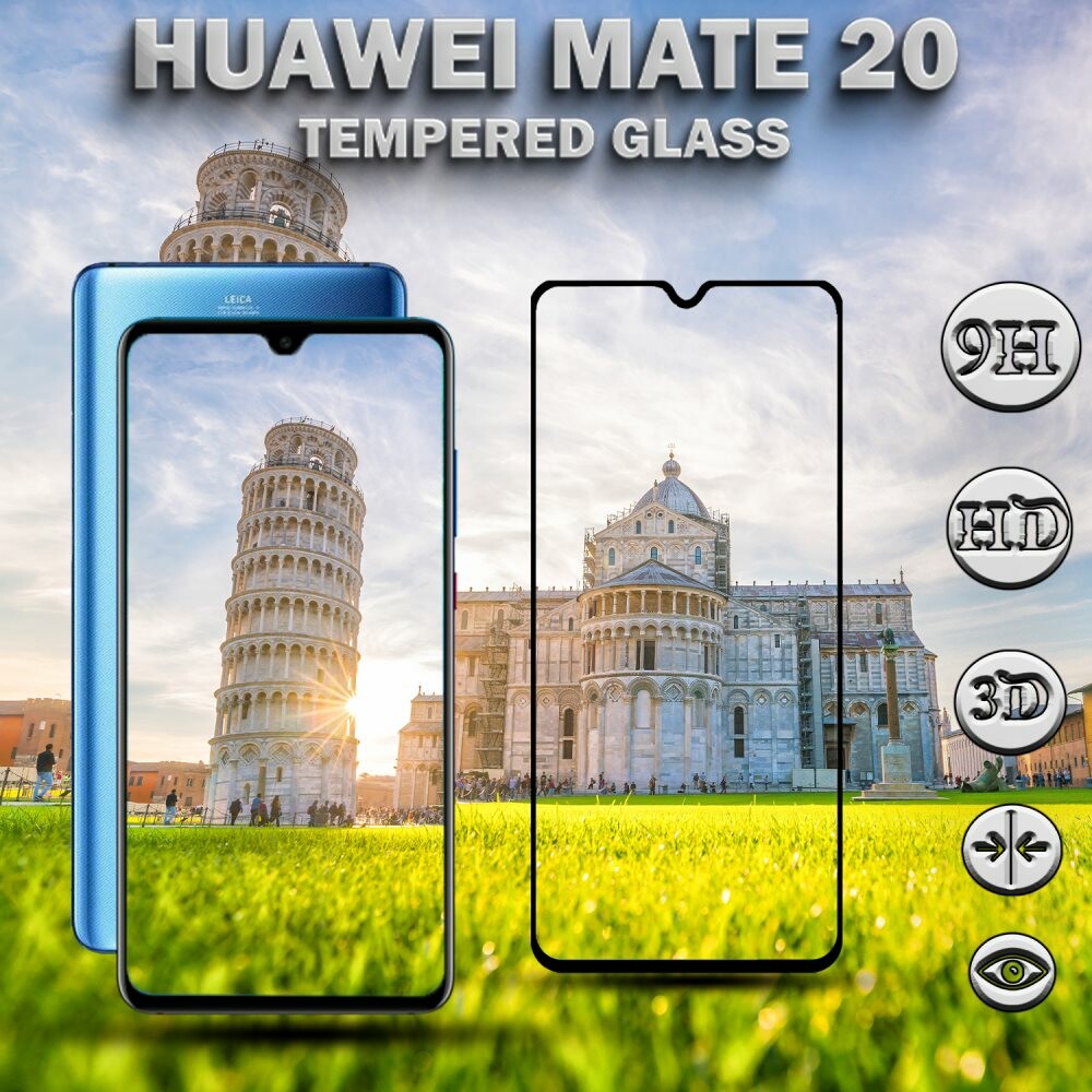 Huawei Mate 20 - Härdat Glas 9H – Super kvalitet 3D Skärmskydd