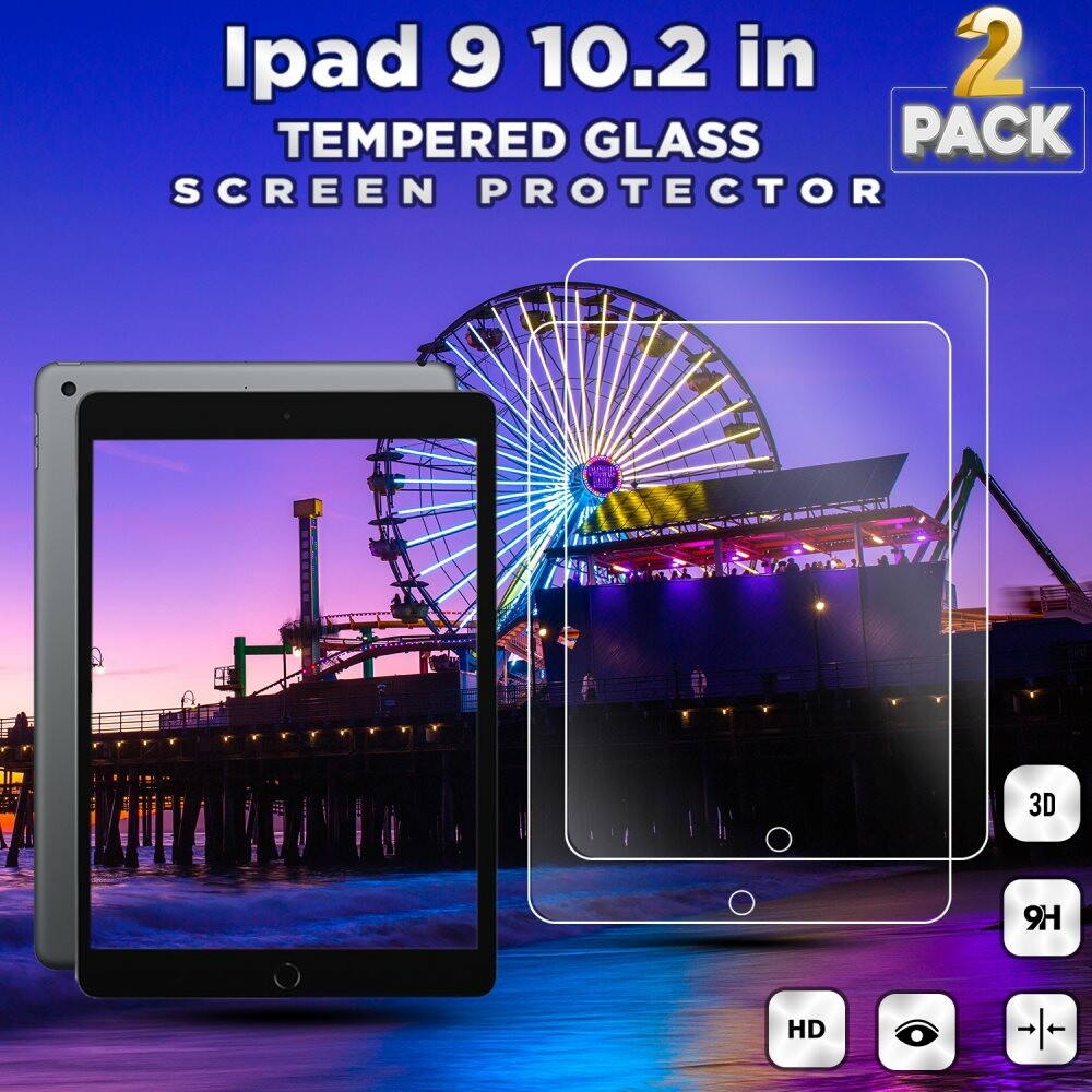2-Pack Apple Ipad 9 (10.2 Inch) - Härdat glas 9H -Super Kvalitet