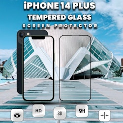 iPhone 14 PLUS - 9H Härdat Glass - Top Kvalitet Skärmskydd
