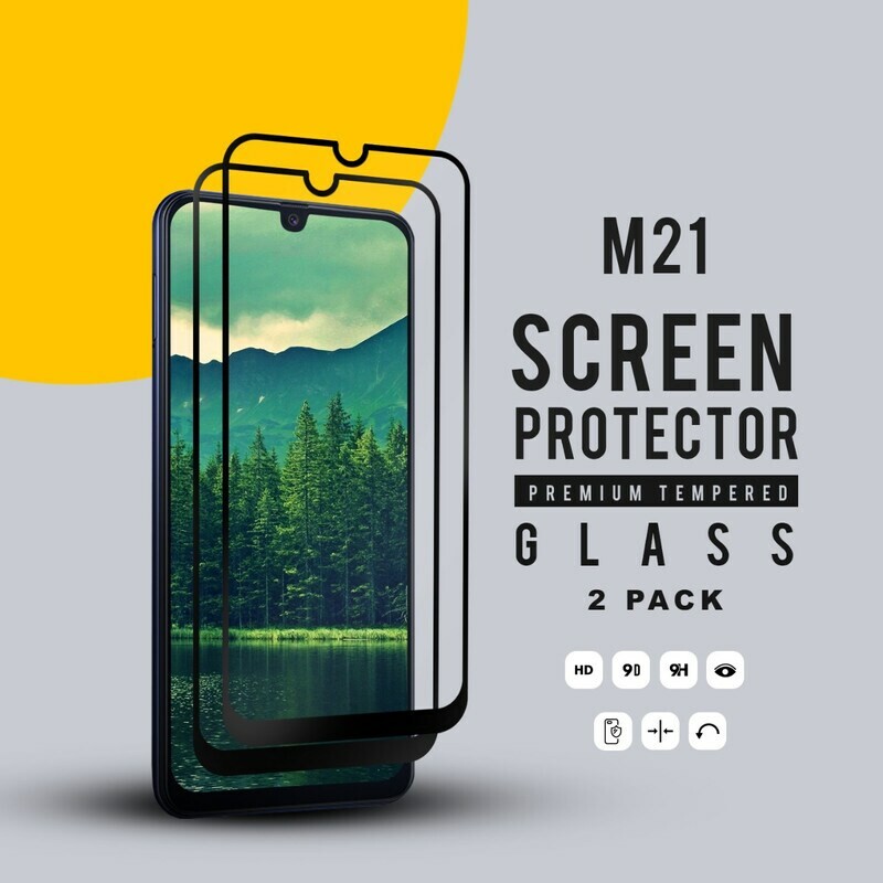 2-Pack Samsung M21 - Härdat Glas 9H - Super Kvalitet 3D Skärmskydd