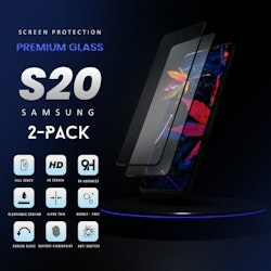 2-Pack Samsung Galaxy S20 - Härdat Glas 9H - Super Kvalitet 3D
