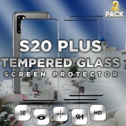 2 Pack Samsung S20 PLUS - 9H Härdat Glass - 3D Super Kvalitet