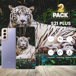 2-Pack Samsung Galaxy S21 PLUS - Härdat glas 9H-Super kvalitet 3D Skärmskydd