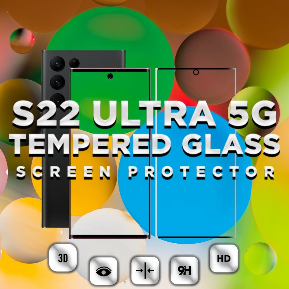 Samsung S22 ULTRA 5G - 9H Härdat Glass - 3D Super Kvalitet