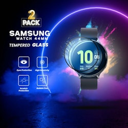 2 Pack Samsung Watch 44mm - Härdat glas 9H - Super kvalitet 3D Skärmskydd