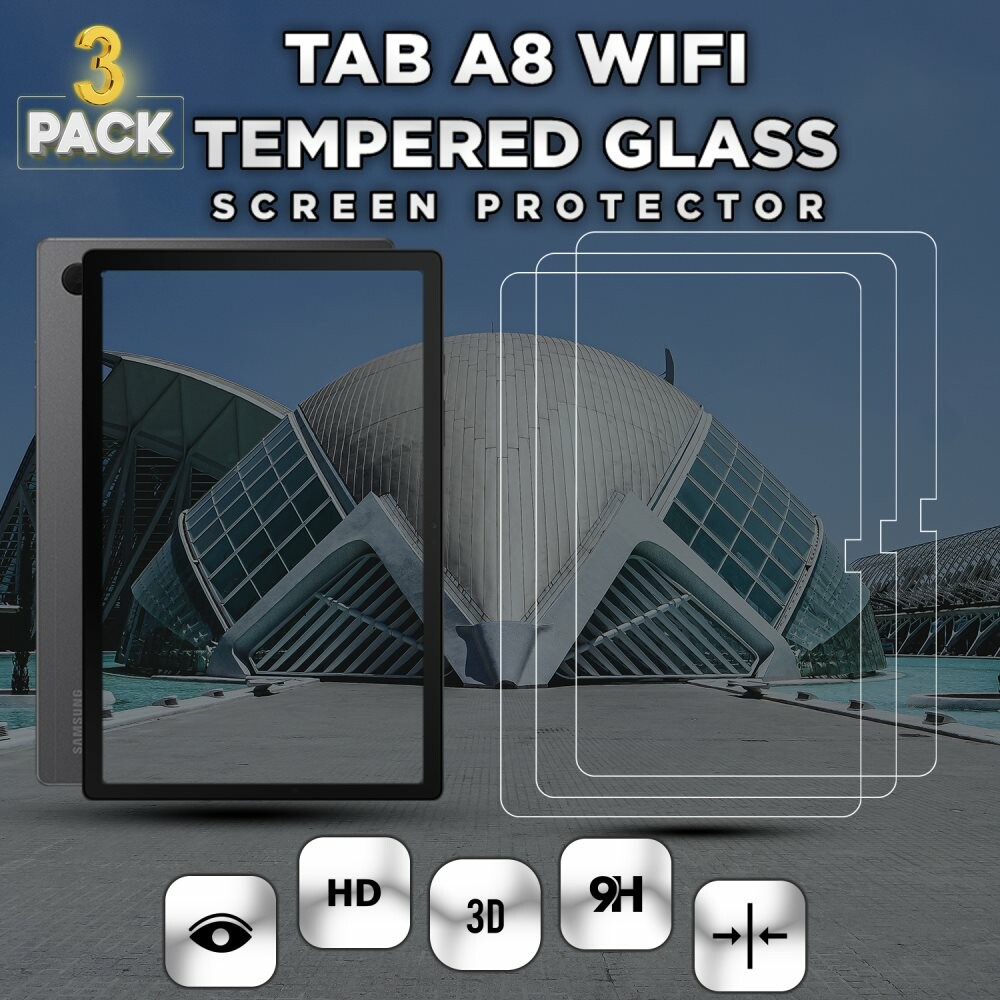 3-Pack Samsung Galaxy Tab A8 WiFi - Härdat Glas 9H - Super Kvalitet