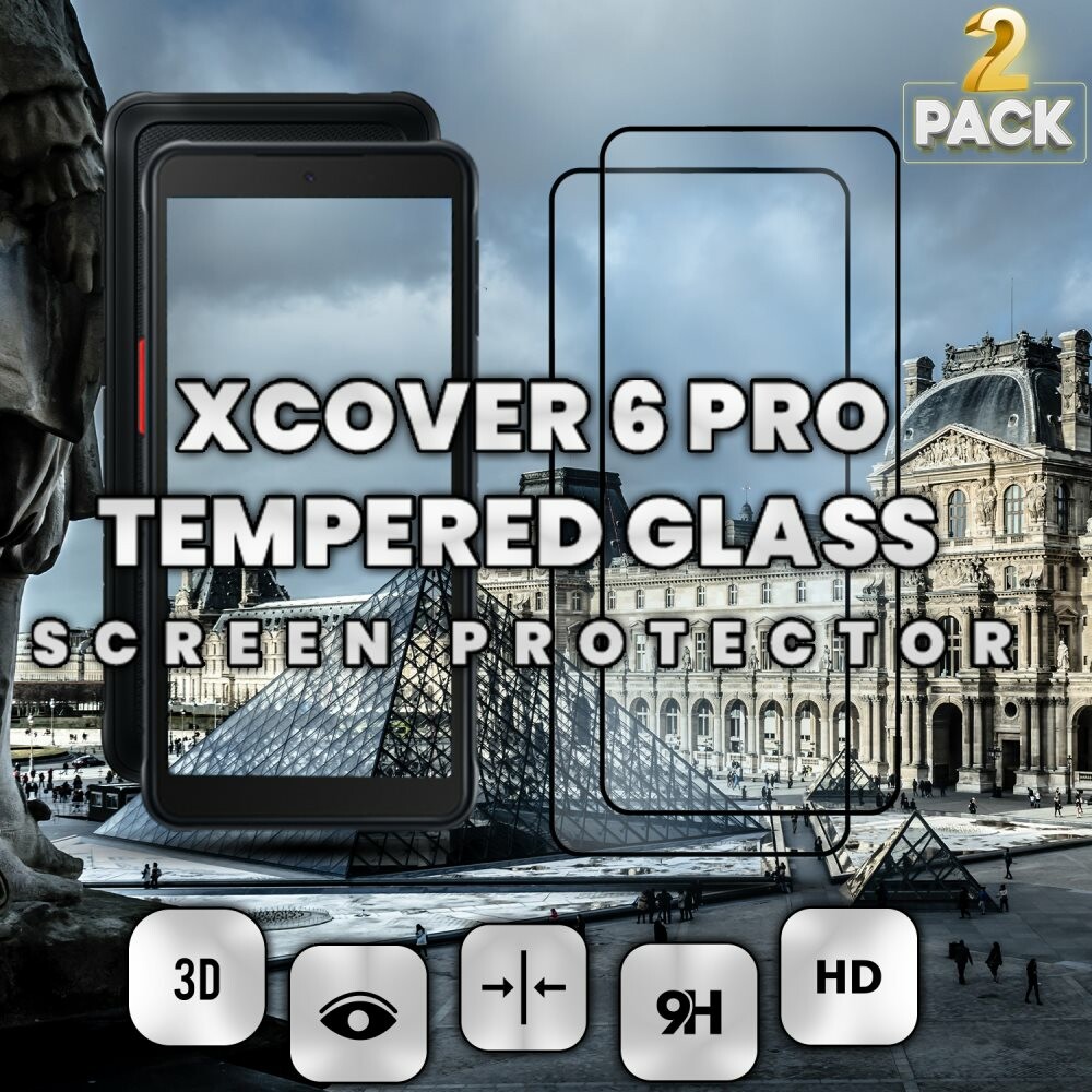 2-Pack Samsung Xcover 6 Pro - Härdat Glas 9H - Super kvalitet 3D Skärmskydd